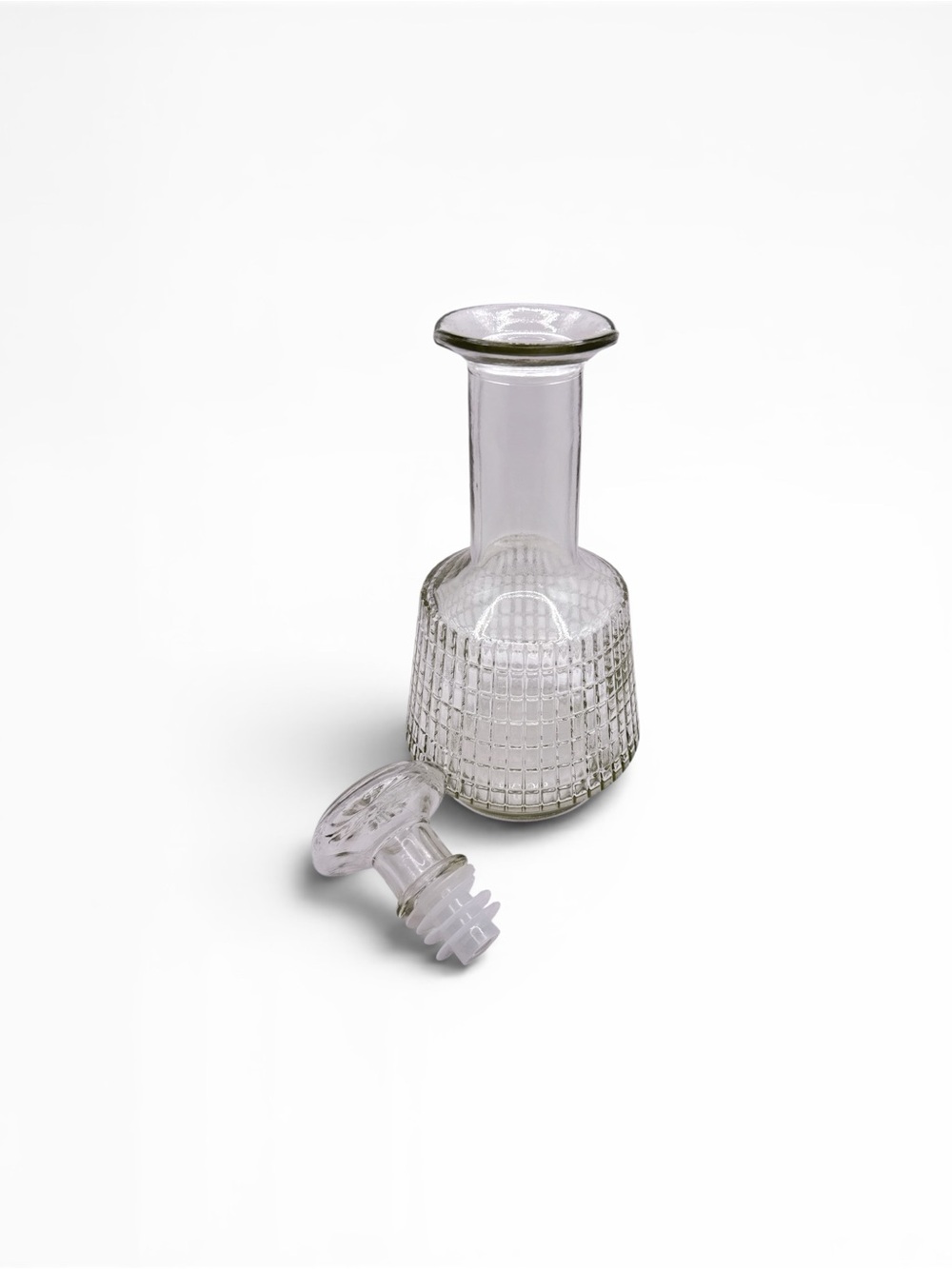 Vintage 1930s Art Deco Crystal Decanter Round Body Crystal Bottle 10” - Picture 2 of 4
